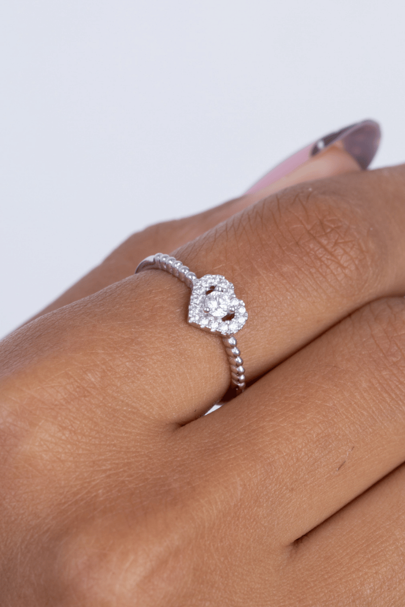 Zircon Heart (010) Ring