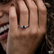 Zircon Oval Blue (04) Ring