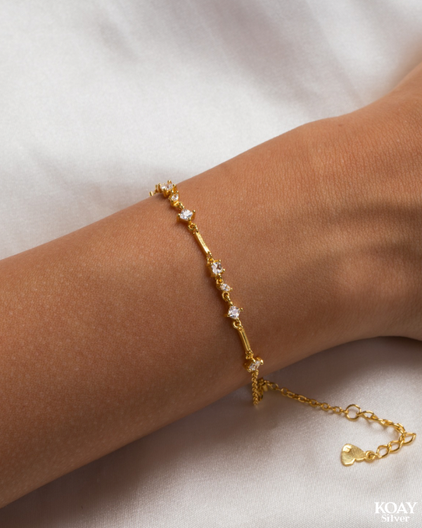 Zircon (011) Bracelet Gold Plated