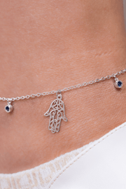 Zircon Blue & Hand Anklet
