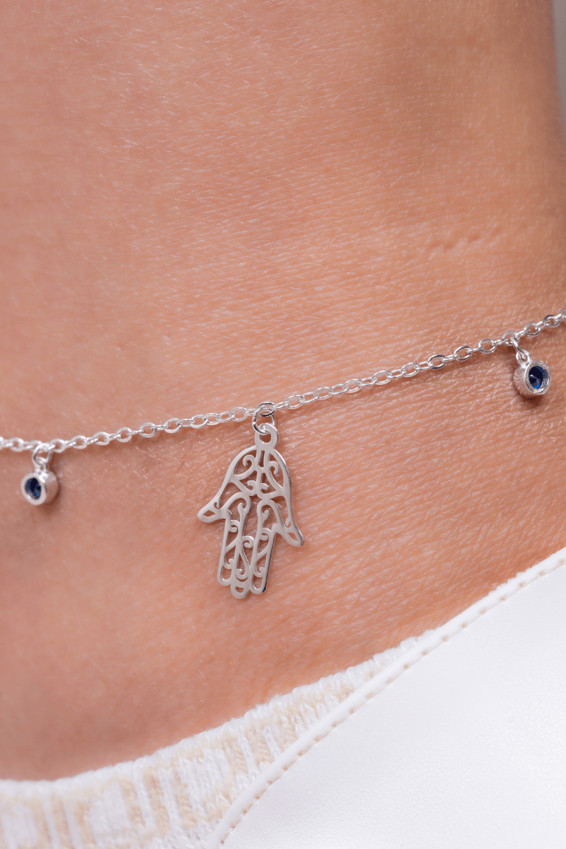 Zircon Blue & Hand Anklet