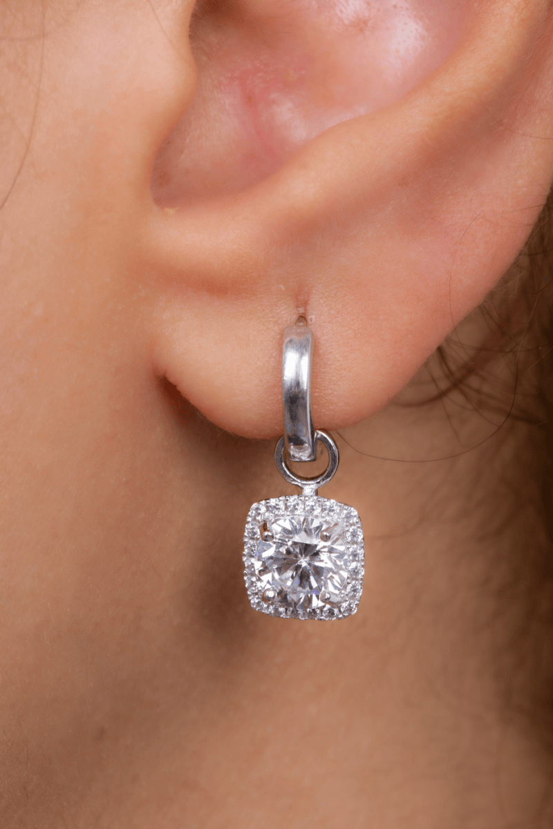 Zircon Diamond (01) Hoop Earring