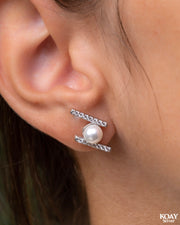 Pearl Zircon Earring