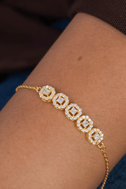 Zircon (019) Gold Plated Bracelet