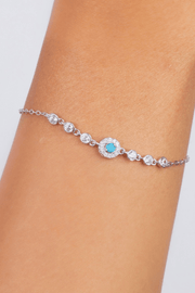 Circle Zircon (01) Turquoise Bracelet