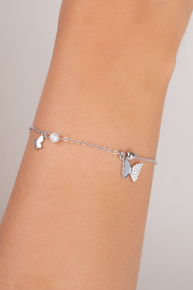Zircon Sadaf Butterfly Bracelet