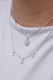 Zircon Oval Double layer (01) Necklace