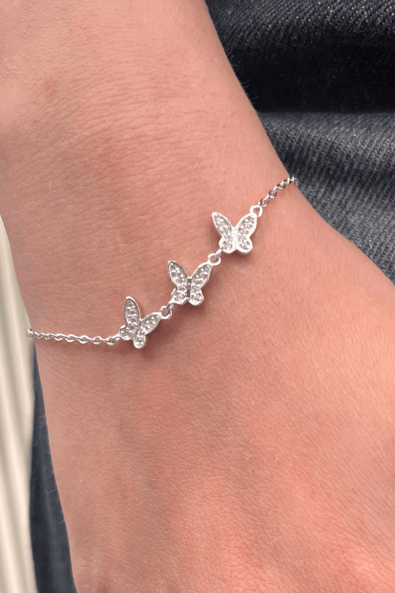 Zircon Three Butterfly (01) Bracelet