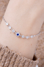 Zircon Flower Blue (03) Bracelet