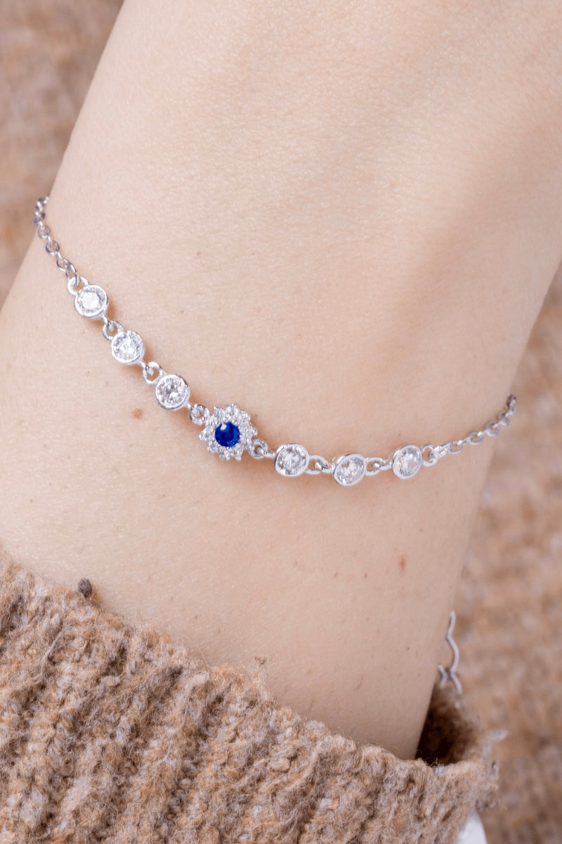 Zircon Flower Blue (03) Bracelet