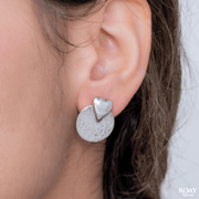 Circle & Heart Earring