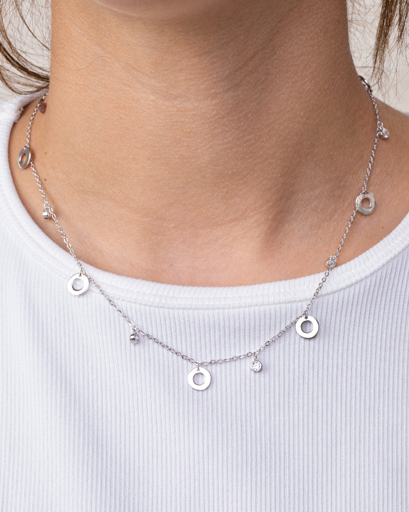 Circles Zircon Necklace