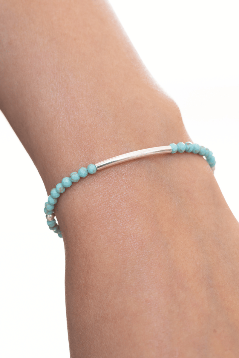 Fayrouz stone & Silver Bracelet