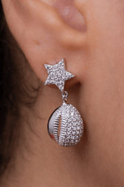 Zircon Star & shell Earring