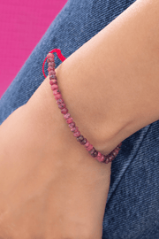 Cherry Pink Jade Stone Bracelet