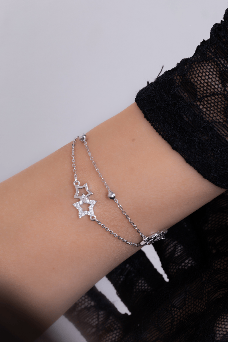 Zircon Star Double Layer Bracelet