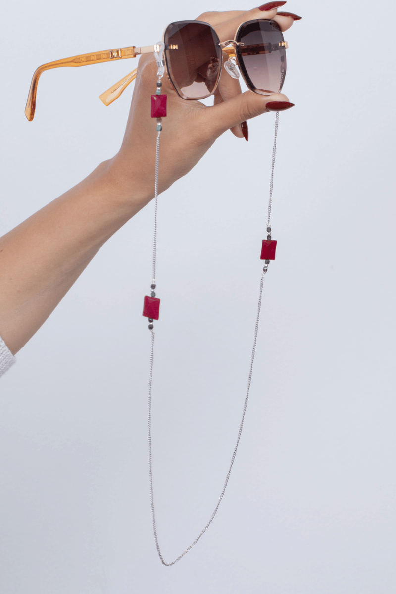 Burgundy stones cord