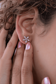 Zircon Flower (07) Earring