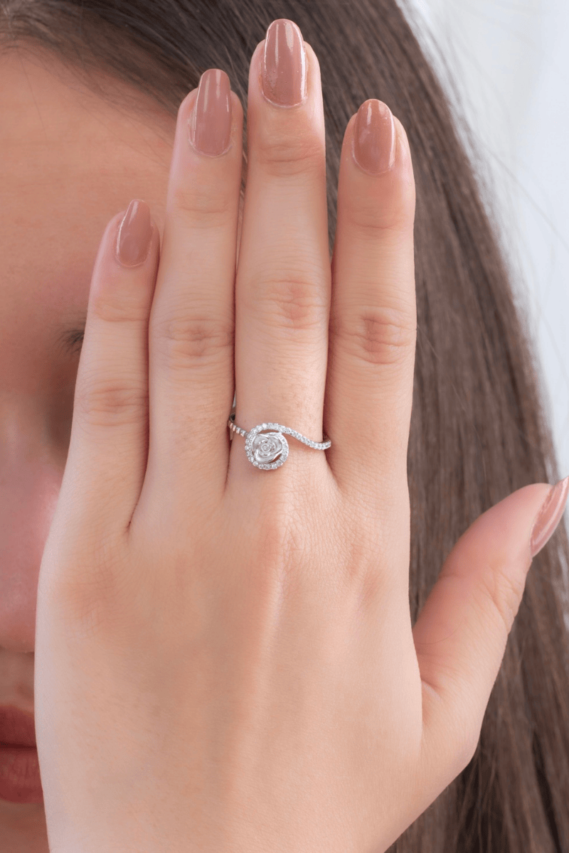 Zircon Flower (05) Ring