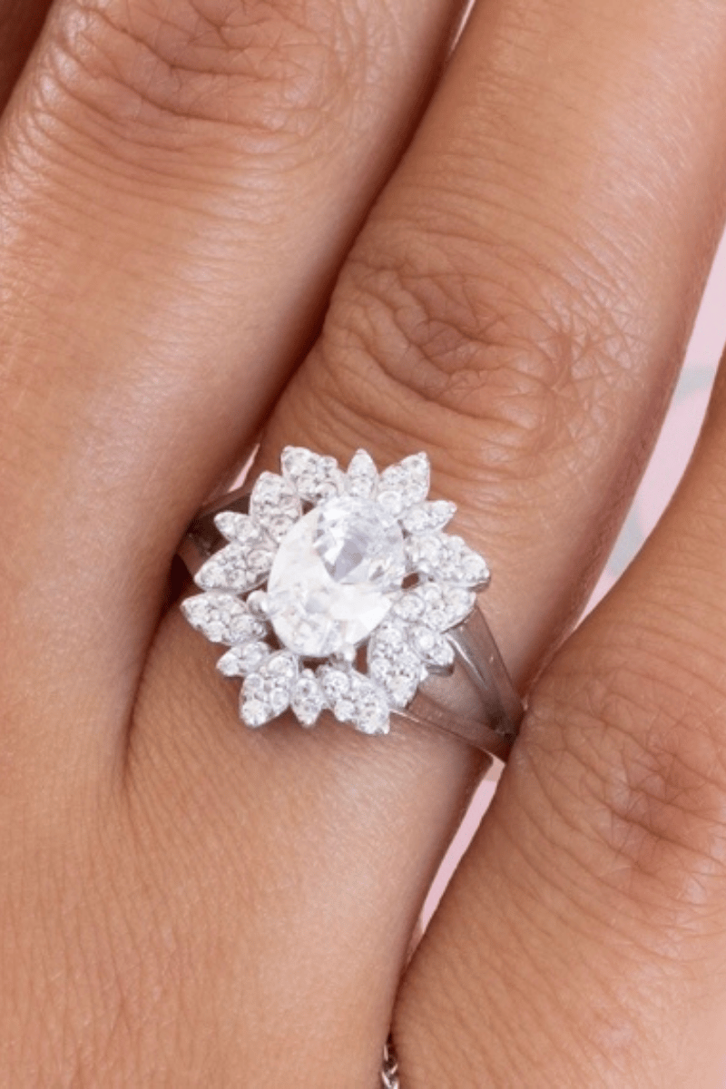 Zircon Flower (010) Ring