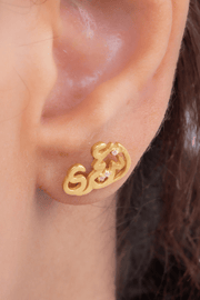 Zircon Enta Omry Gold Plated Earring