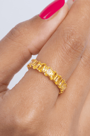 Zircon (0180) Gold Plated Ring