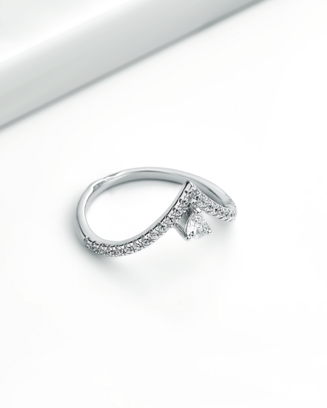 Wave Zircon Ring (057-S)