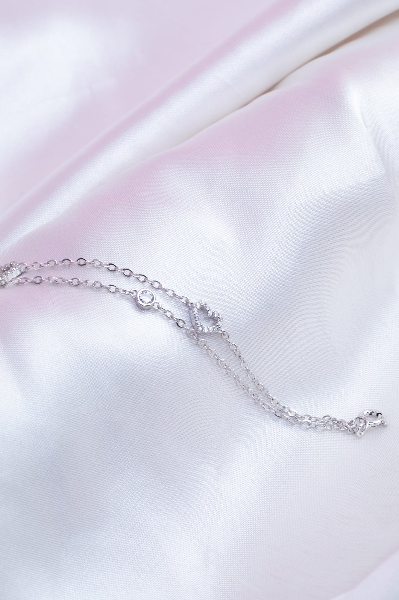 Zircon Heart Double Layer Bracelet