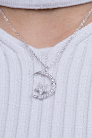 Zircon Crescent star (02) Necklace