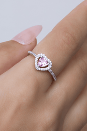 Zircon Rose Heart (01) Ring