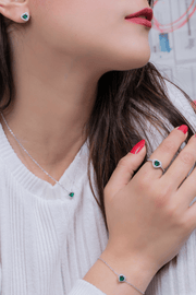 Zircon Green Heart Set