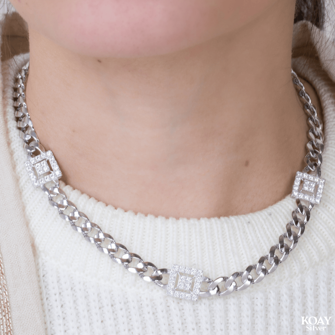 Zircon Square Gourmet Necklace