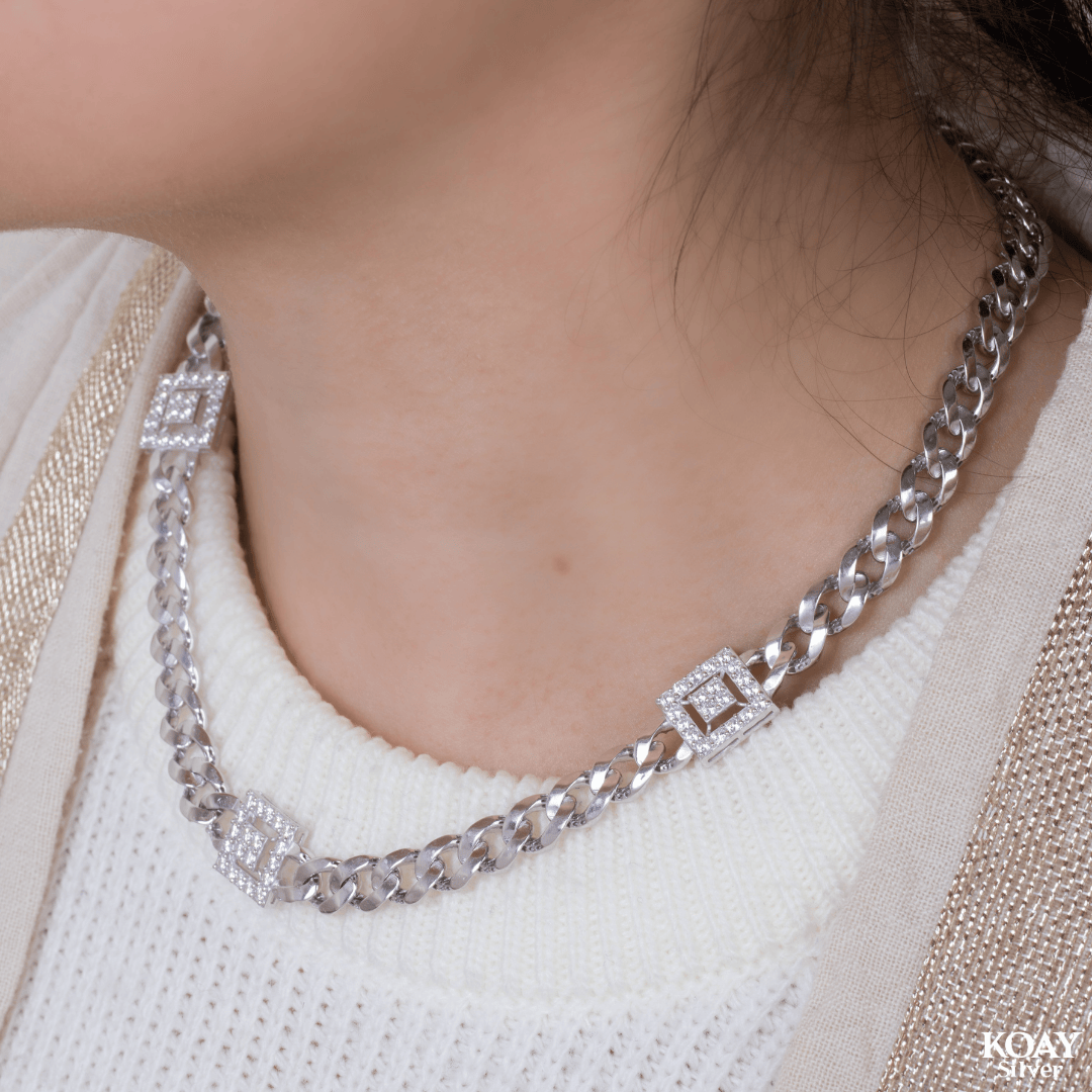 Zircon Square Gourmet Necklace