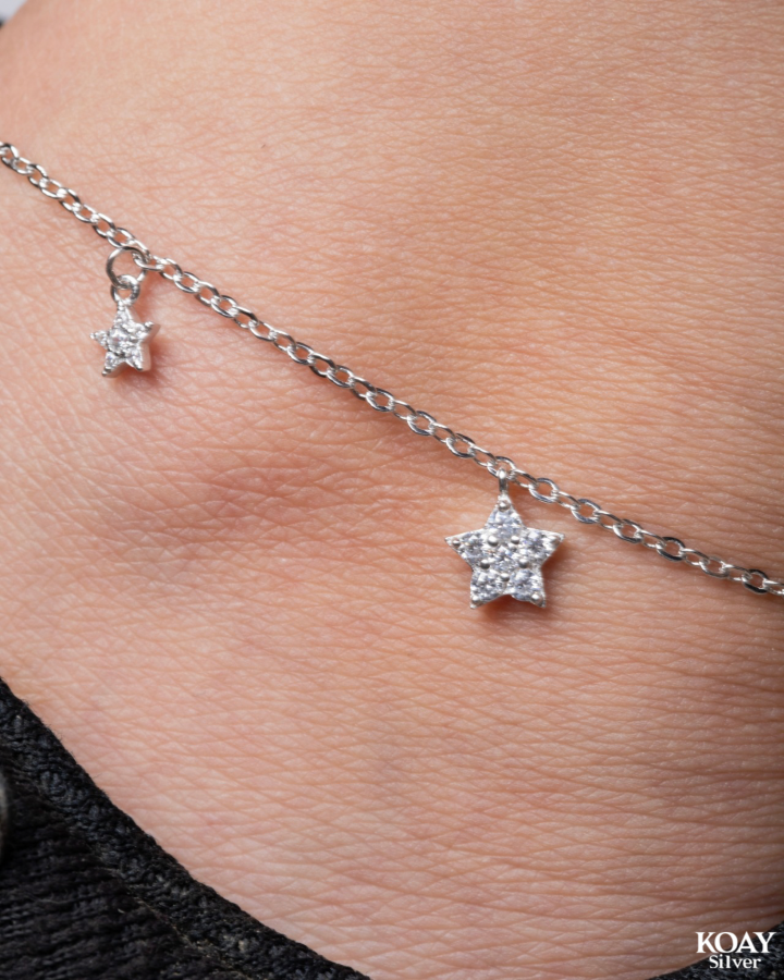 Zircon Star Anklet