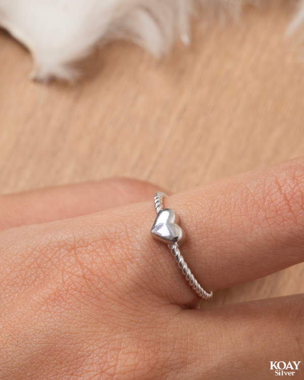Braided Heart  Ring