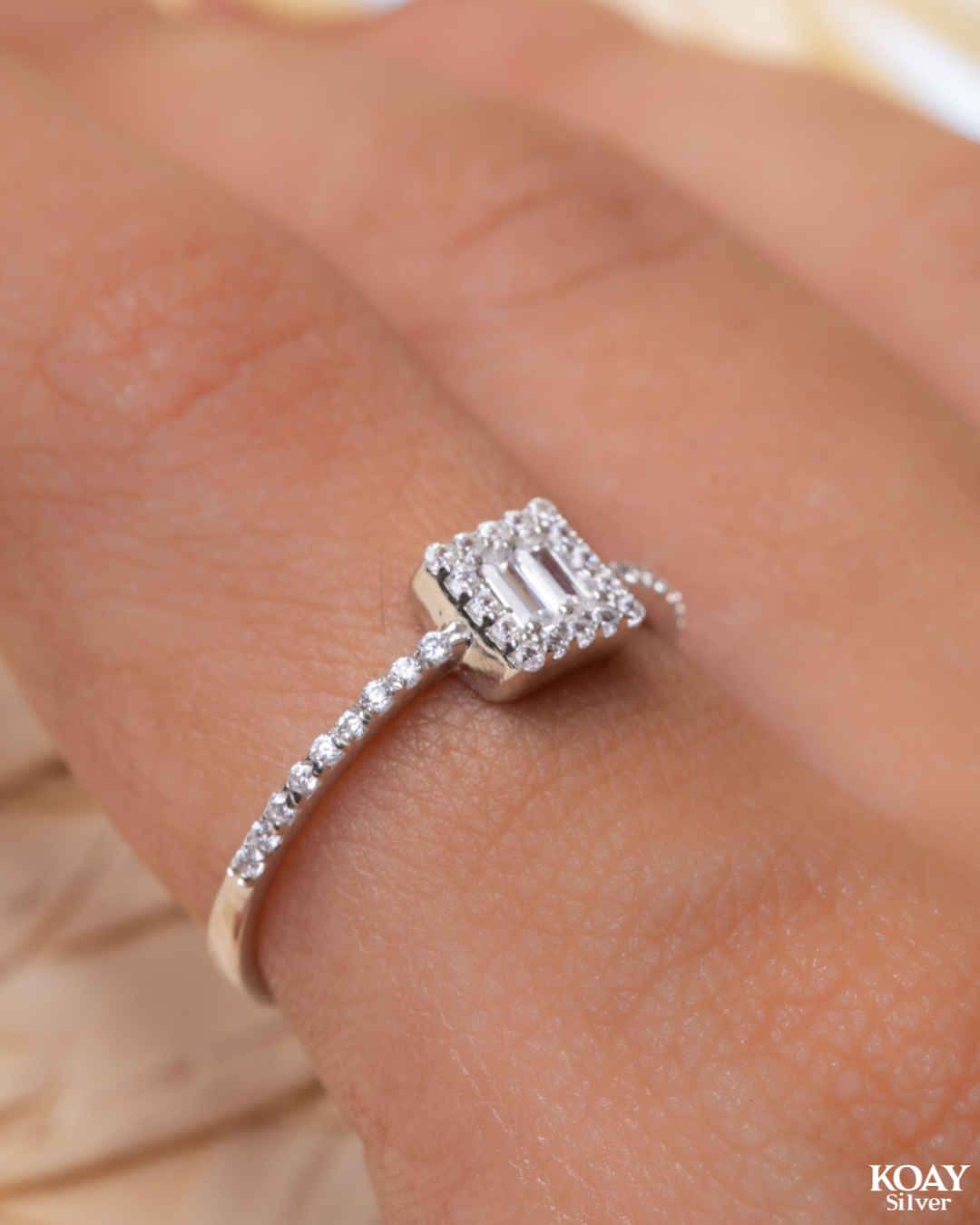 Diamond Zircon Ring