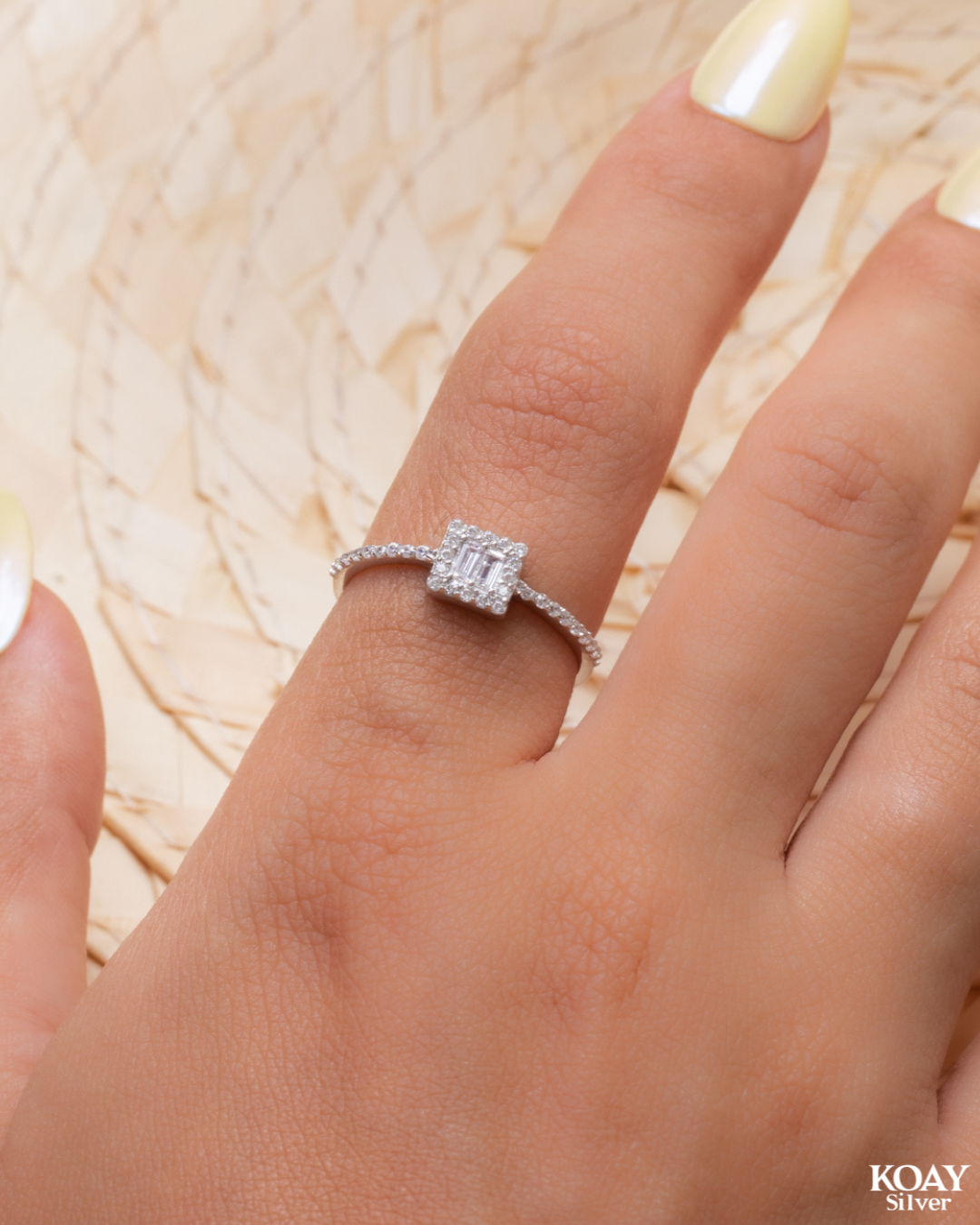 Diamond Zircon Ring