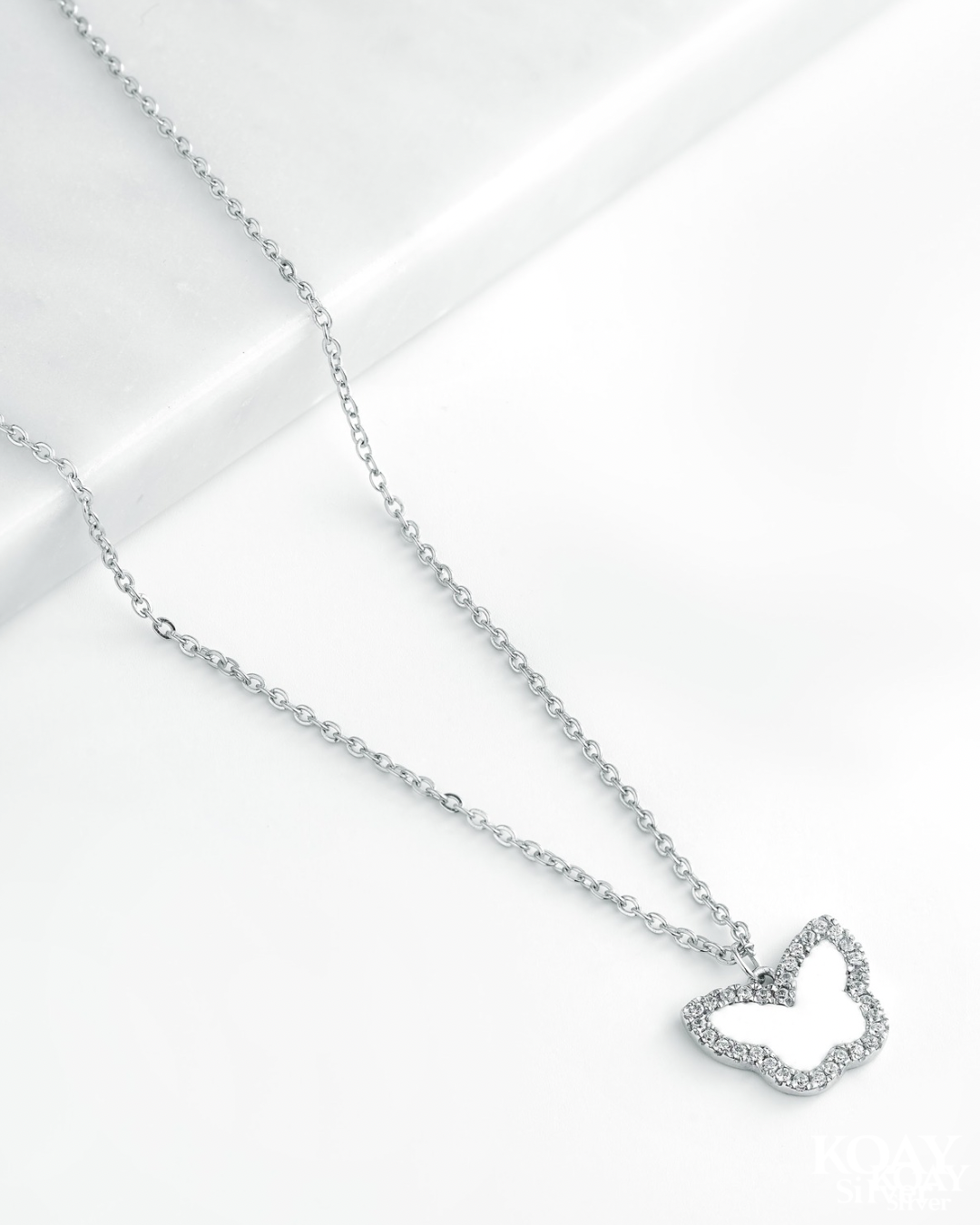 Zircon Sadaf Butterfly Necklace (02)