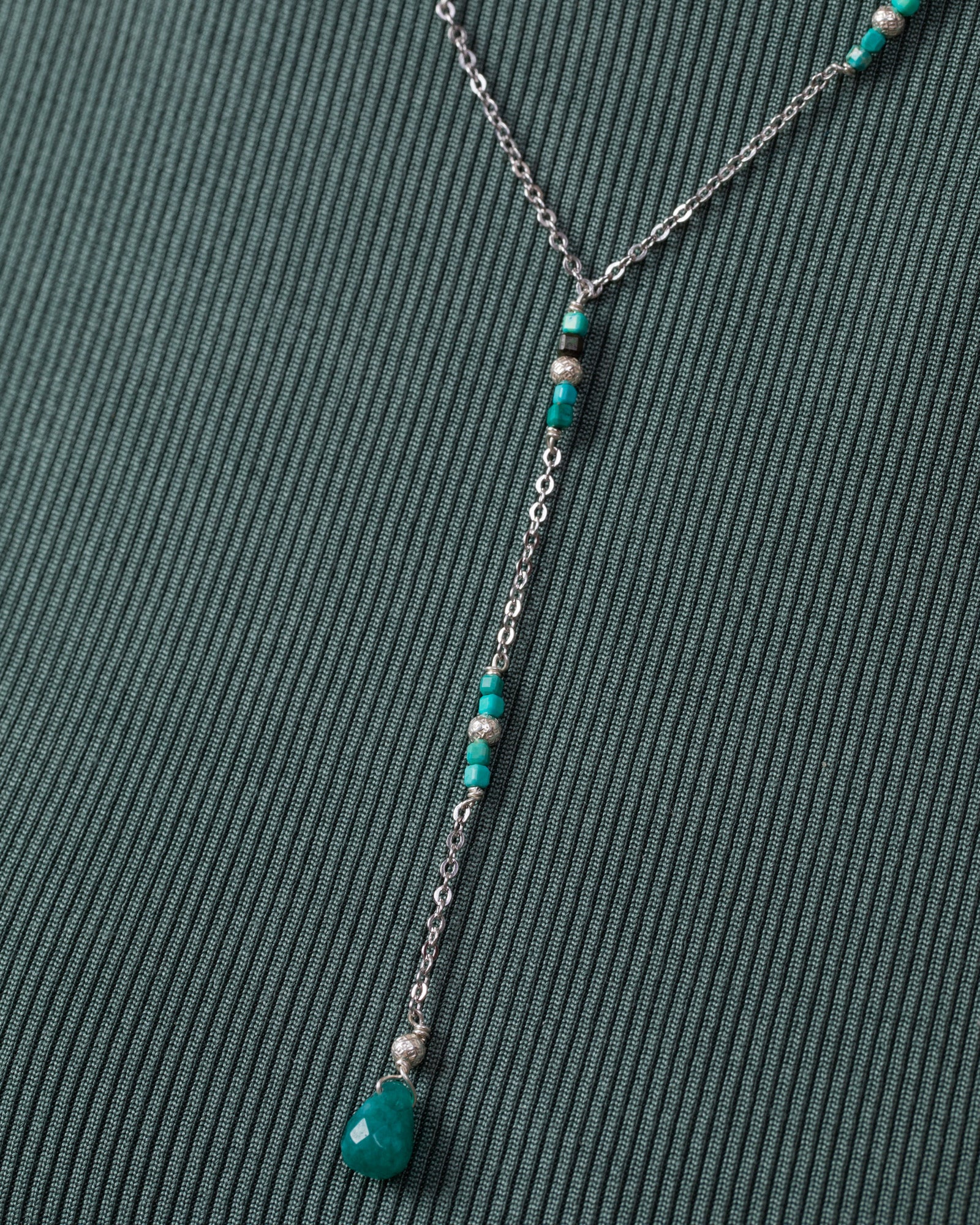 Italian Turquoise Square Necklace