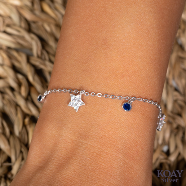 Zircon Blue & Star Bracelet