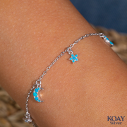 Turquoise Crescent Star B