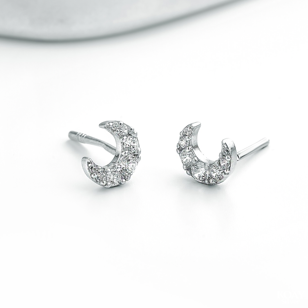 Zircon Crescent (06) Earring
