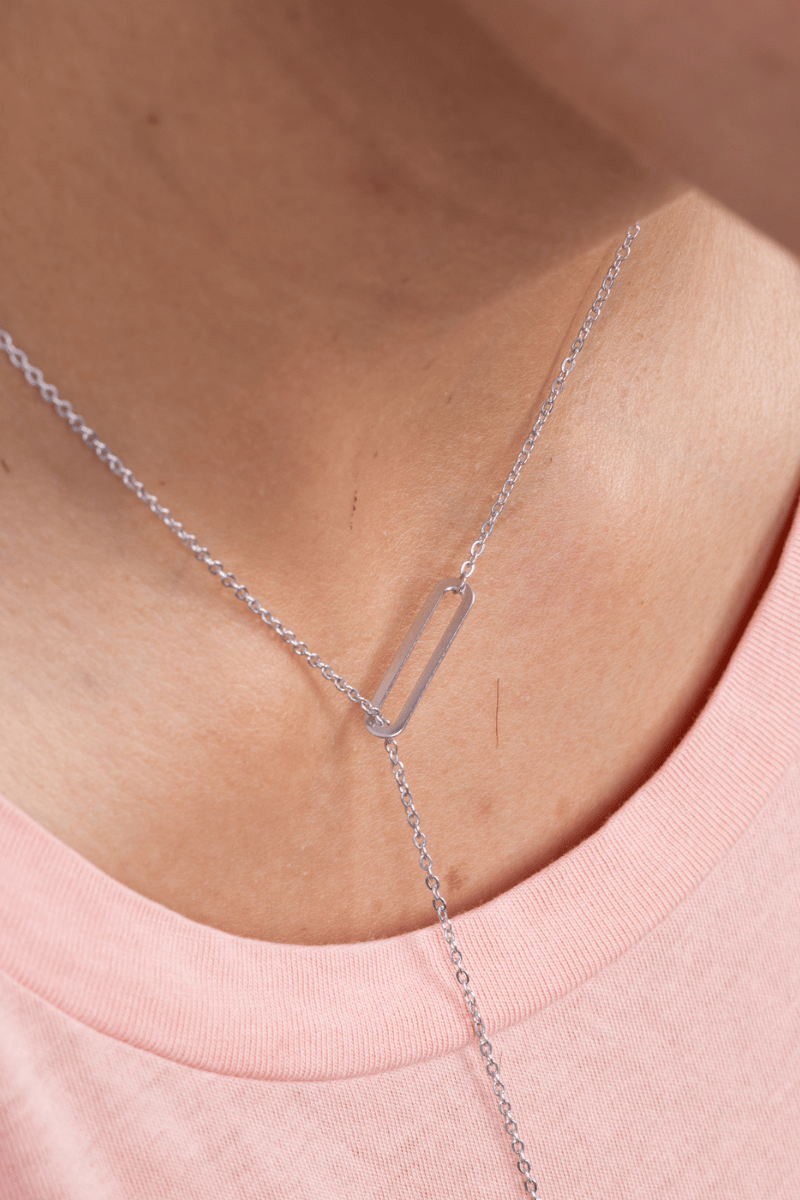 Zircon Red Square Necklace