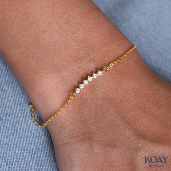 Zircon (012) Gold Plated Bracelet
