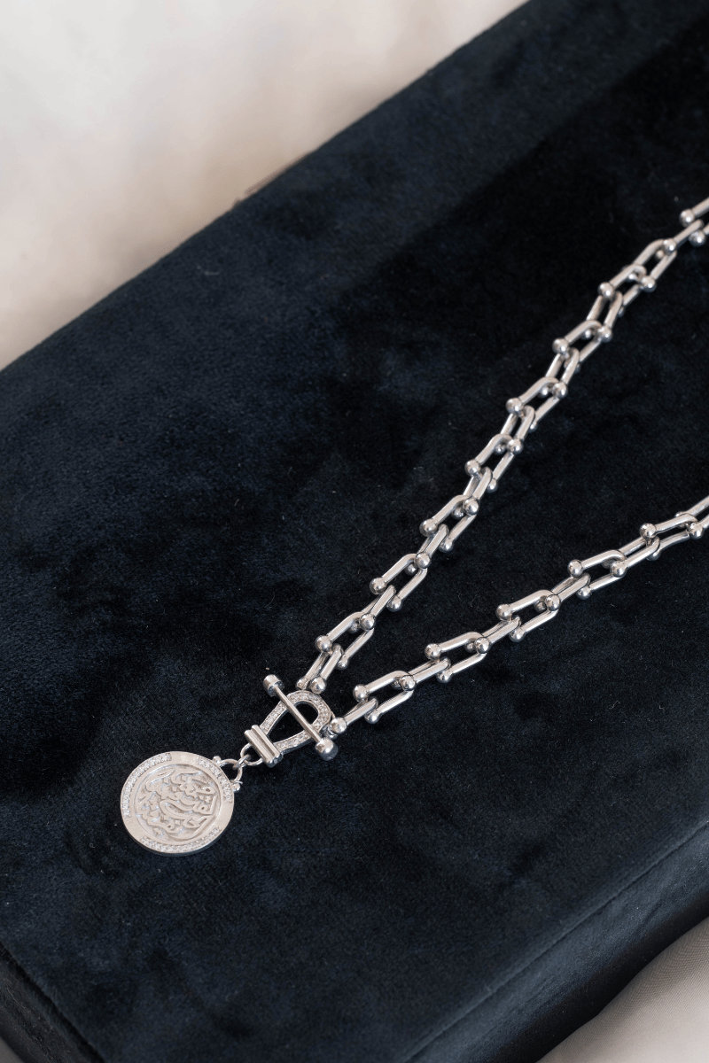Zircon Arabic Link Chain Necklace
