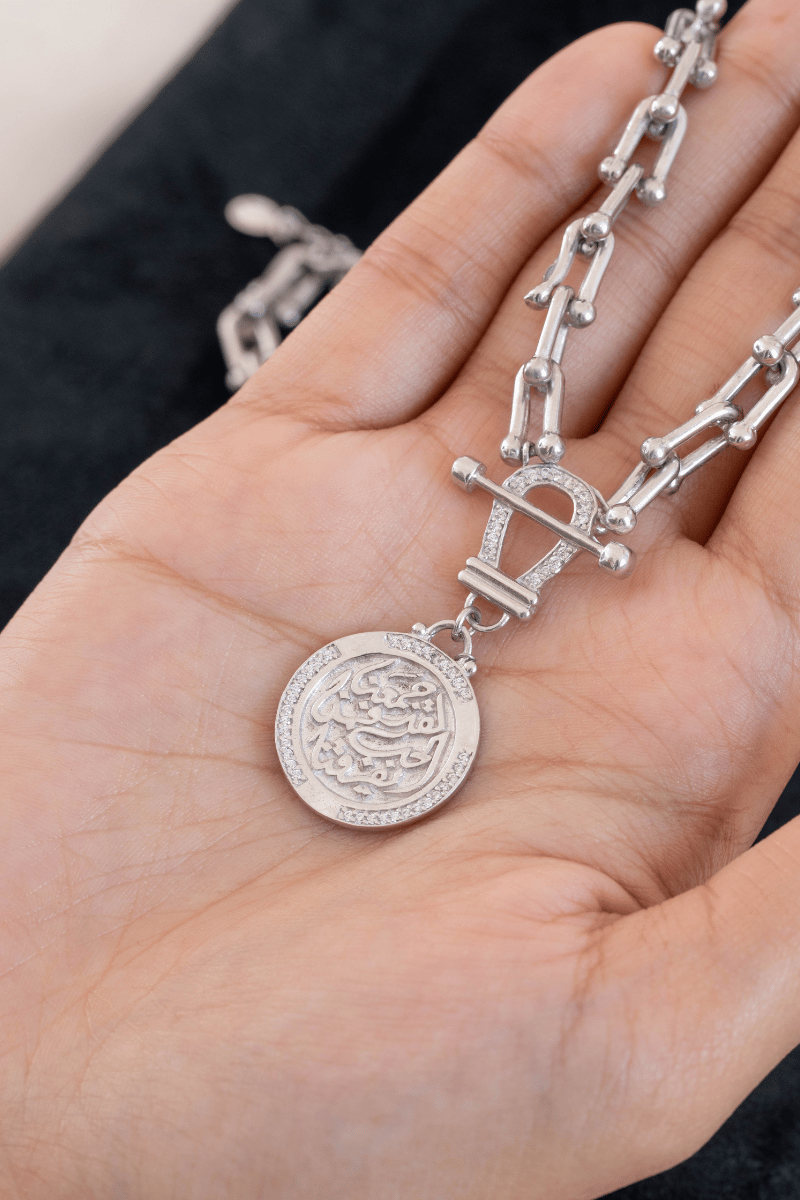 Zircon Arabic Link Chain Necklace