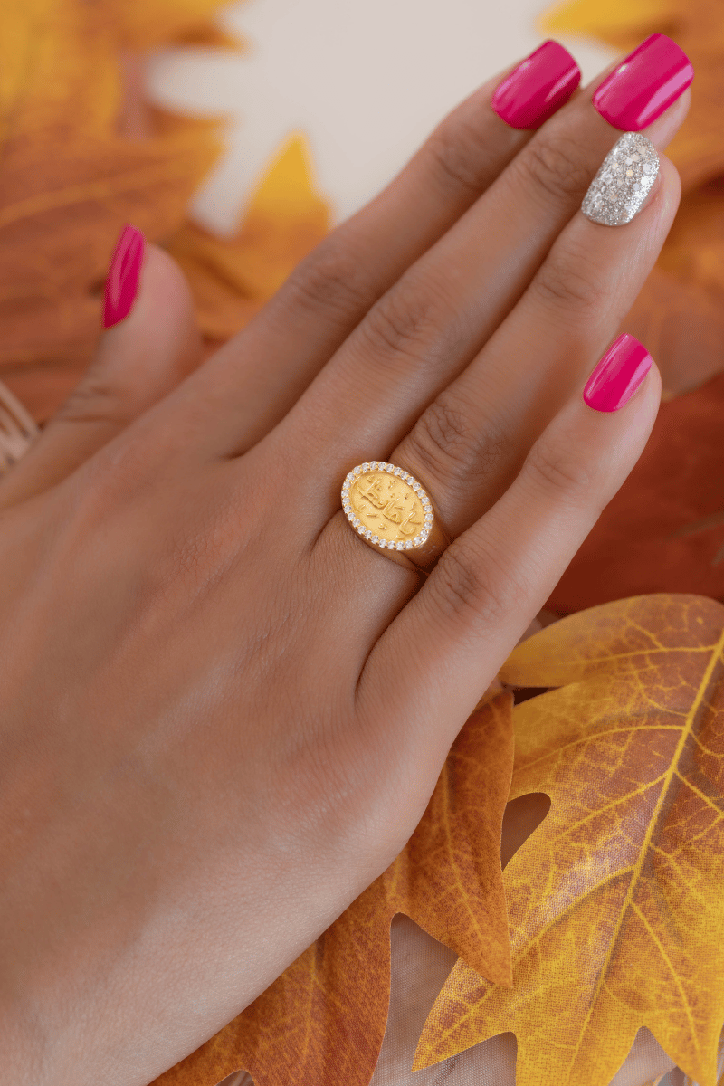 Zircon Ya Hafiz (01) Gold Plated Ring