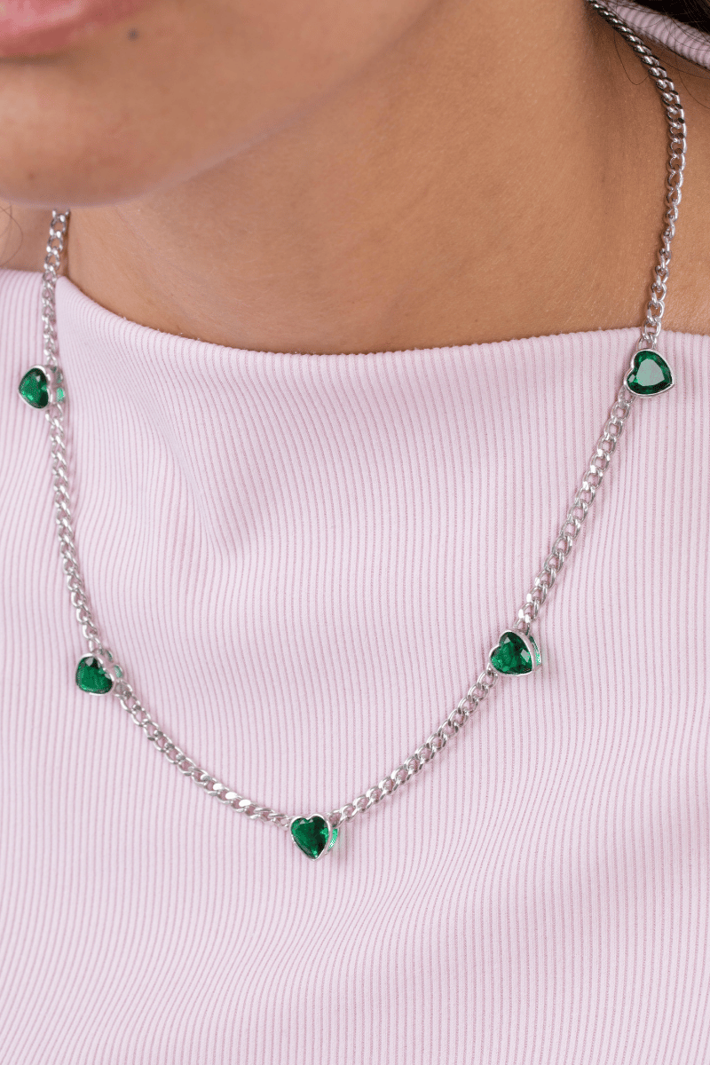 Gourmet Green Heart Necklace