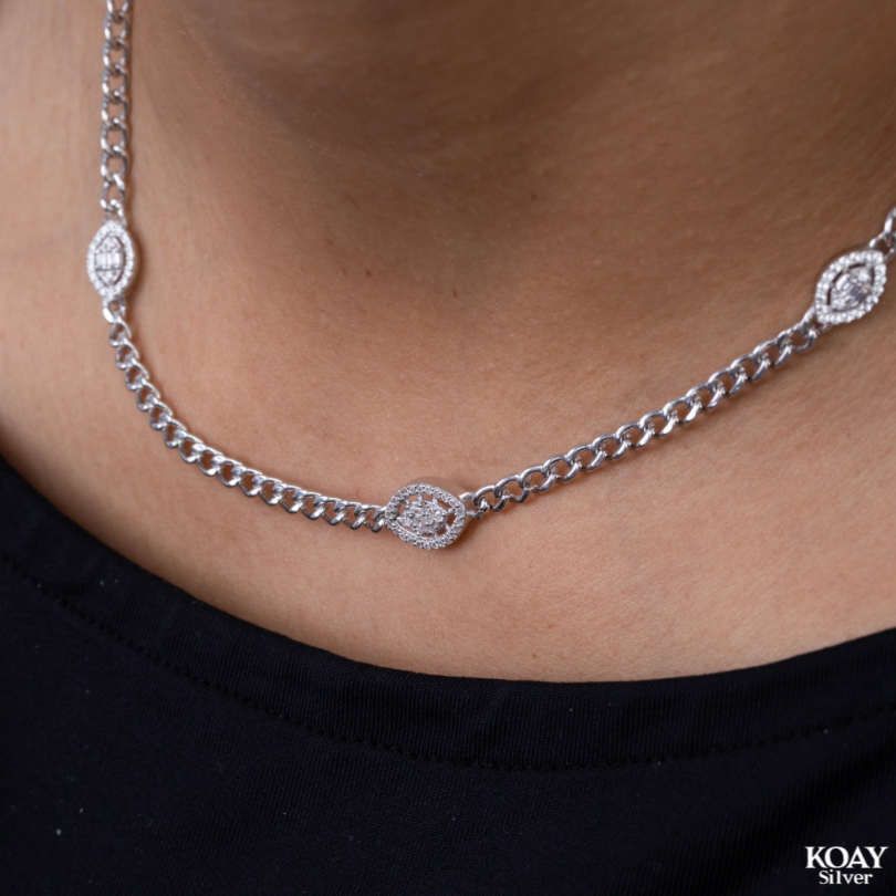 Zircon Ovals Gourmet (01) Necklace