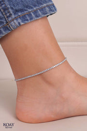 Zircon Tennis Anklet